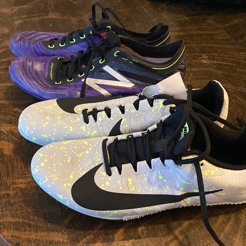 Size 7.5 Nike (brand new) & Size 8 New Balance (excellent like new) track shoes
